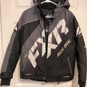 Youth FXR CX Snowmobile Jacket Black & Gray